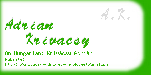 adrian krivacsy business card