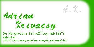 adrian krivacsy business card